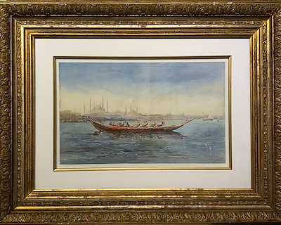 J. Pavlikievich imzalı tablo — Sulu Boya, 25×45 cm, 45.491 TL müzayede satışı