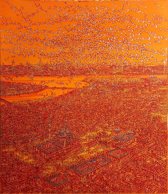 Devrim Erbil imzalı tablo — Yağlı Boya, 120×100 cm, 1.069.028 TL müzayede satışı