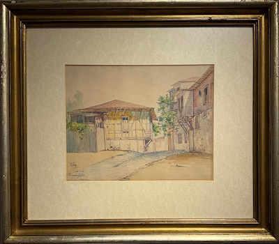 Osman Asaf imzalı tablo — Sulu Boya, 24×31 cm, 51.875 TL müzayede satışı