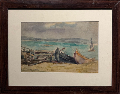 Celal Uzmen imzalı tablo — Sulu Boya, 19×28 cm, 7.074 TL müzayede satışı