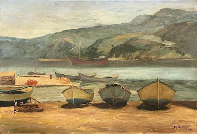 Hakkı İnan imzalı tablo — Yağlı Boya, 90×126 cm, 70.738 TL müzayede satışı