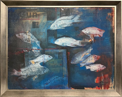 Biles Öcal imzalı tablo — Karışık Teknik, 55×70 cm, 11.790 TL müzayede satışı
