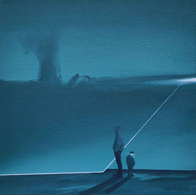 Beşir Bayar imzalı tablo — Akrilik Boya, 40×40 cm, 18.864 TL müzayede satışı