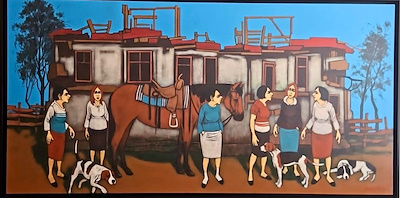 Orhan Umut imzalı tablo — Yağlı Boya, 90×180 cm, 294.744 TL müzayede satışı