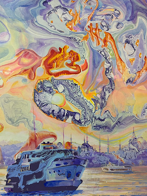 Tatiana Kirillova imzalı tablo — Akrilik Boya, 80×60 cm, 33.011 TL müzayede satışı