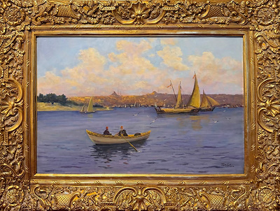 Türker Güneşoğlu imzalı tablo — Yağlı Boya, 90×120 cm, 56.591 TL müzayede satışı