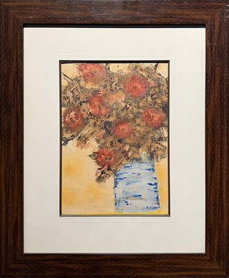 Tunç Tanışık imzalı tablo — Karışık Teknik, 28×20 cm, 4.716 TL müzayede satışı