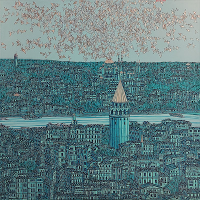 Devrim Erbil imzalı tablo — Yağlı Boya, 100×100 cm, 1.084.657 TL müzayede satışı
