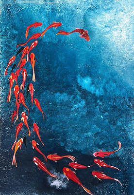 Yasemin Enginel imzalı tablo — Karışık Teknik, 100×70 cm, 4.716 TL müzayede satışı