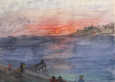 Doğan Paksoy imzalı tablo — Sulu Boya, 34×46 cm, 4.877 TL müzayede satışı