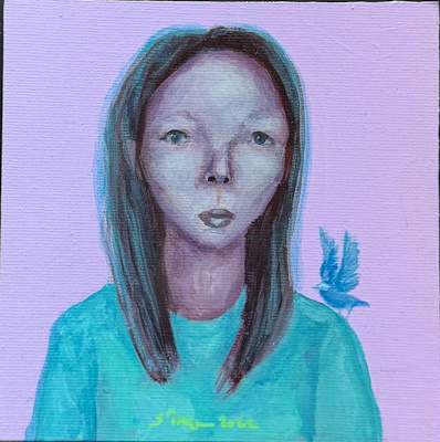 Simge Kalfaoğlu imzalı tablo — Yağlı Boya, 15×15 cm, 7.315 TL müzayede satışı