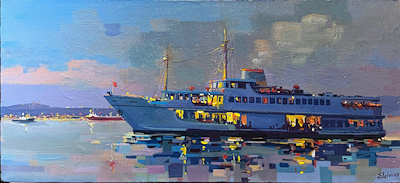 Elçin Mustafayev imzalı tablo — Akrilik Boya, 30×65 cm, 17.069 TL müzayede satışı