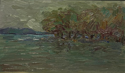 Neşet Dündar imzalı tablo — Yağlı Boya, 18×29.5 cm, 9.754 TL müzayede satışı