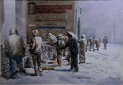 Ömer Muz imzalı tablo — Sulu Boya, 33×47 cm, 19.507 TL müzayede satışı