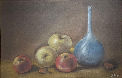 Edip Hakkı Köseoğlu imzalı tablo — Karışık Teknik, 30×46 cm, 58.521 TL müzayede satışı