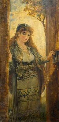 Joseph Emanuel Van Den Bussche imzalı tablo — Yağlı Boya, 37×19 cm, 53.645 TL müzayede satışı