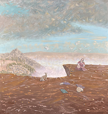 Ramazan Şanlıdağ imzalı tablo — Akrilik Boya, 80×80 cm, 29.261 TL müzayede satışı