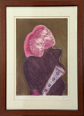 Hale Sontaş imzalı tablo — Serigrafi, 55×38 cm, 9.754 TL müzayede satışı