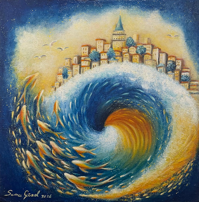 Sema Güzel imzalı tablo — Yağlı Boya, 30×30 cm, 12.192 TL müzayede satışı