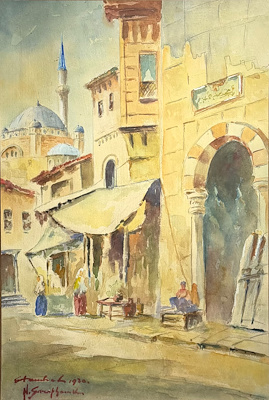 Nicolai Saraphanoff imzalı tablo — Karışık Teknik, 44.5×30 cm, 41.453 TL müzayede satışı
