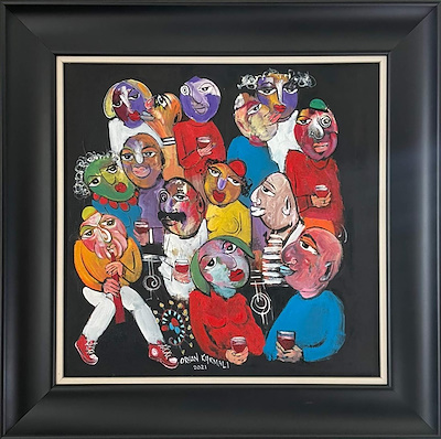Orhan Kurmalı imzalı tablo — Akrilik Boya, 50×50 cm, 17.000 TL müzayede satışı