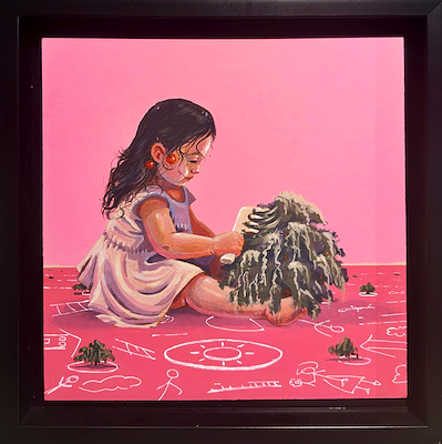 Fatih Sağlam imzalı tablo — Akrilik Boya, 30×30 cm, 13.500 TL müzayede satışı