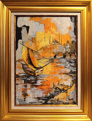 Nadir Baylan imzalı tablo — Akrilik Boya, 49×34 cm, 10.000 TL müzayede satışı