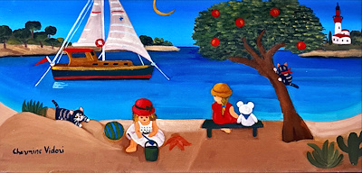 Chermine Vidori imzalı tablo — Yağlı Boya, 20×40 cm, 7.000 TL müzayede satışı