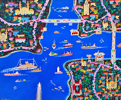 Fahir Aksoy imzalı tablo — Yağlı Boya, 50×60 cm, 31.000 TL müzayede satışı