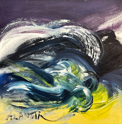 Erdal Alantar imzalı tablo — Yağlı Boya, 100×100 cm, 100.000 TL müzayede satışı