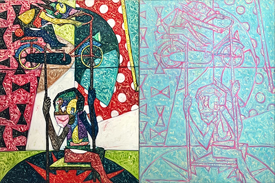 Onay Akbaş imzalı tablo — Yağlı Boya, 230×146 cm, 200.000 TL müzayede satışı