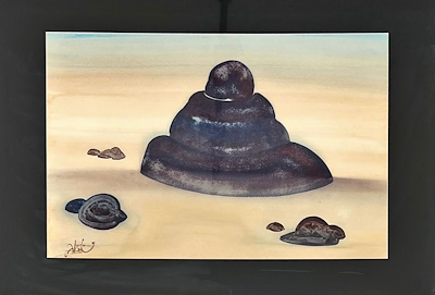 Abidin Dino imzalı tablo — Guaj, 50×70 cm, 225.000 TL müzayede satışı