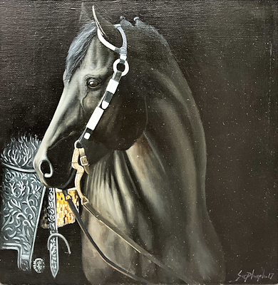 Evren Sarptunalı imzalı tablo — Yağlı Boya, 30×30 cm, 20.000 TL müzayede satışı