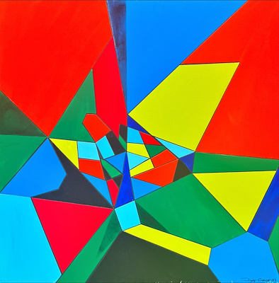 Duygu Gençer imzalı tablo — Yağlı Boya, 100×100 cm, 16.000 TL müzayede satışı