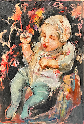Perhuze Hamurcu imzalı tablo — Yağlı Boya, 40×30 cm, 7.000 TL müzayede satışı