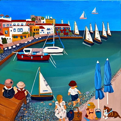 Chermine Vidori imzalı tablo — Yağlı Boya, 40×40 cm, 10.000 TL müzayede satışı