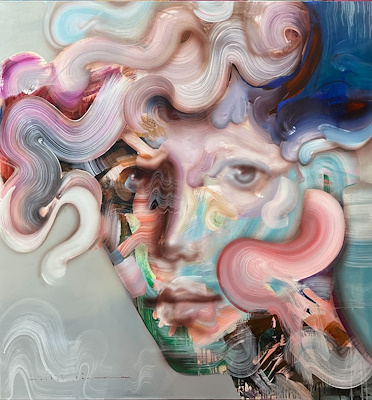 Mustafa Sönmez imzalı tablo — Yağlı Boya, 100×100 cm, 42.500 TL müzayede satışı