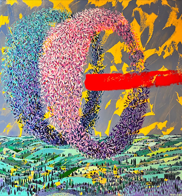 Tamer Bilgiç imzalı tablo — Yağlı Boya, 140×140 cm, 18.000 TL müzayede satışı