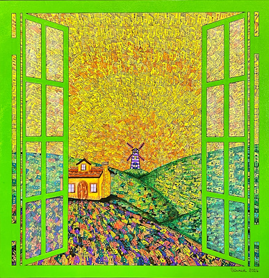 Günnur Ulusoy imzalı tablo — Karışık Teknik, 80×80 cm, 16.000 TL müzayede satışı