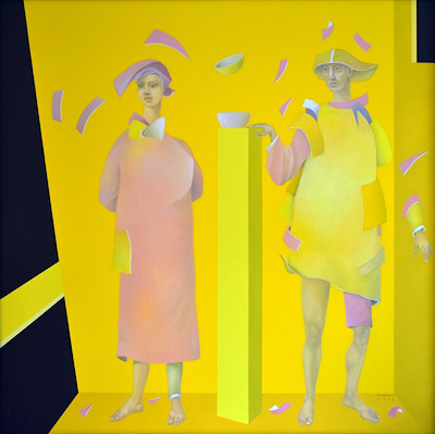 Feyyaz İnanç imzalı tablo — Yağlı Boya, 100×100 cm, 50.000 TL müzayede satışı