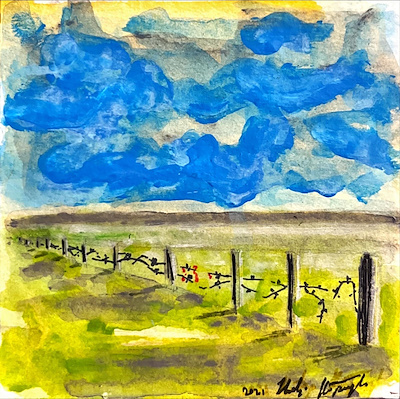 Hülya Küpçüoğlu imzalı tablo — Sulu Boya, 12×12 cm, 1.000 TL müzayede satışı