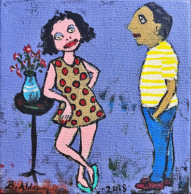 Bozkaya Aldaş imzalı tablo — Yağlı Boya, 12×12 cm, 1.000 TL müzayede satışı