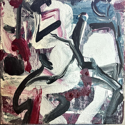 Bahar Kocaman imzalı tablo — Yağlı Boya, 12×12 cm, 2.000 TL müzayede satışı