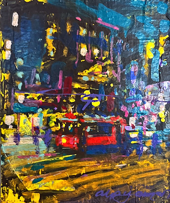Alp Yavuz imzalı tablo — Yağlı Boya, 12×12 cm, 1.000 TL müzayede satışı