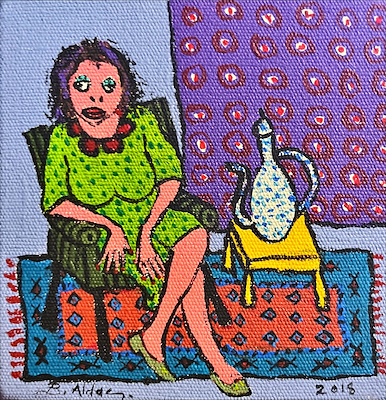 Bozkaya Aldaş imzalı tablo — Yağlı Boya, 12×12 cm, 1.000 TL müzayede satışı