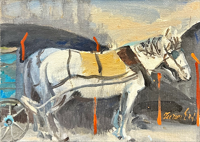 Turan Erol imzalı tablo — Yağlı Boya, 13×18 cm, 153.000 TL müzayede satışı
