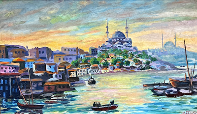 Niko Fenerci imzalı tablo — Yağlı Boya, 44×73 cm, 8.500 TL müzayede satışı