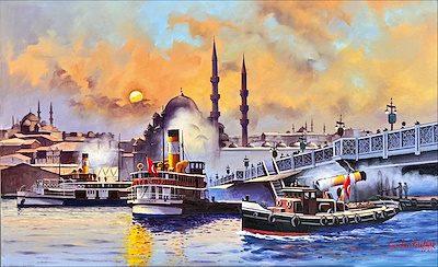 Cumhur Koraltürk imzalı tablo — Yağlı Boya, 60×100 cm, 31.000 TL müzayede satışı