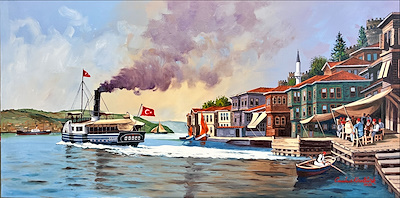 Cumhur Koraltürk imzalı tablo — Yağlı Boya, 60×120 cm, 29.000 TL müzayede satışı