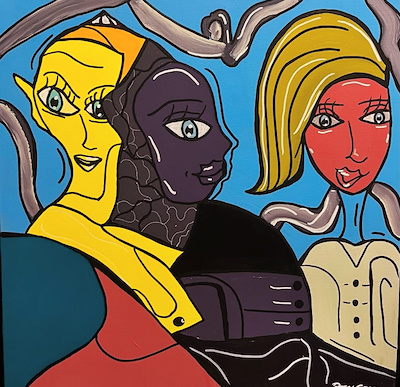 Duygu Gençer imzalı tablo — Akrilik Boya, 50×50 cm, 12.000 TL müzayede satışı